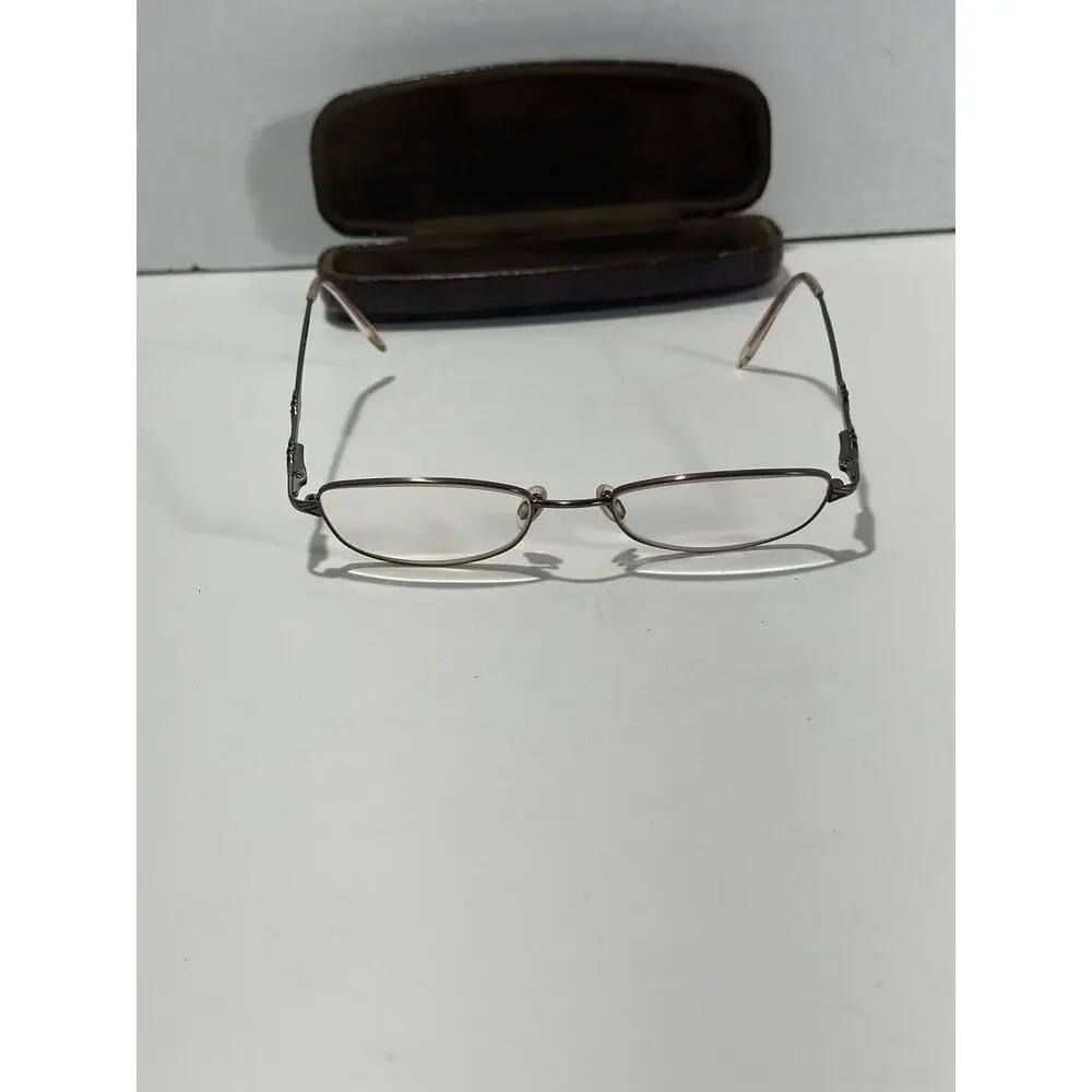 Lauren Hutton L125 Violet Eyeglasses Frames + Brown Hard Shell Case 51[]18-135MM